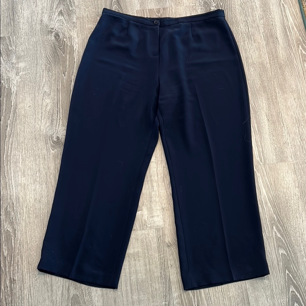 Pendleton Navy Blue Flat Front Petite Trousers - image 1